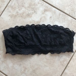 Cosabella black lacy strapless bandeau bra